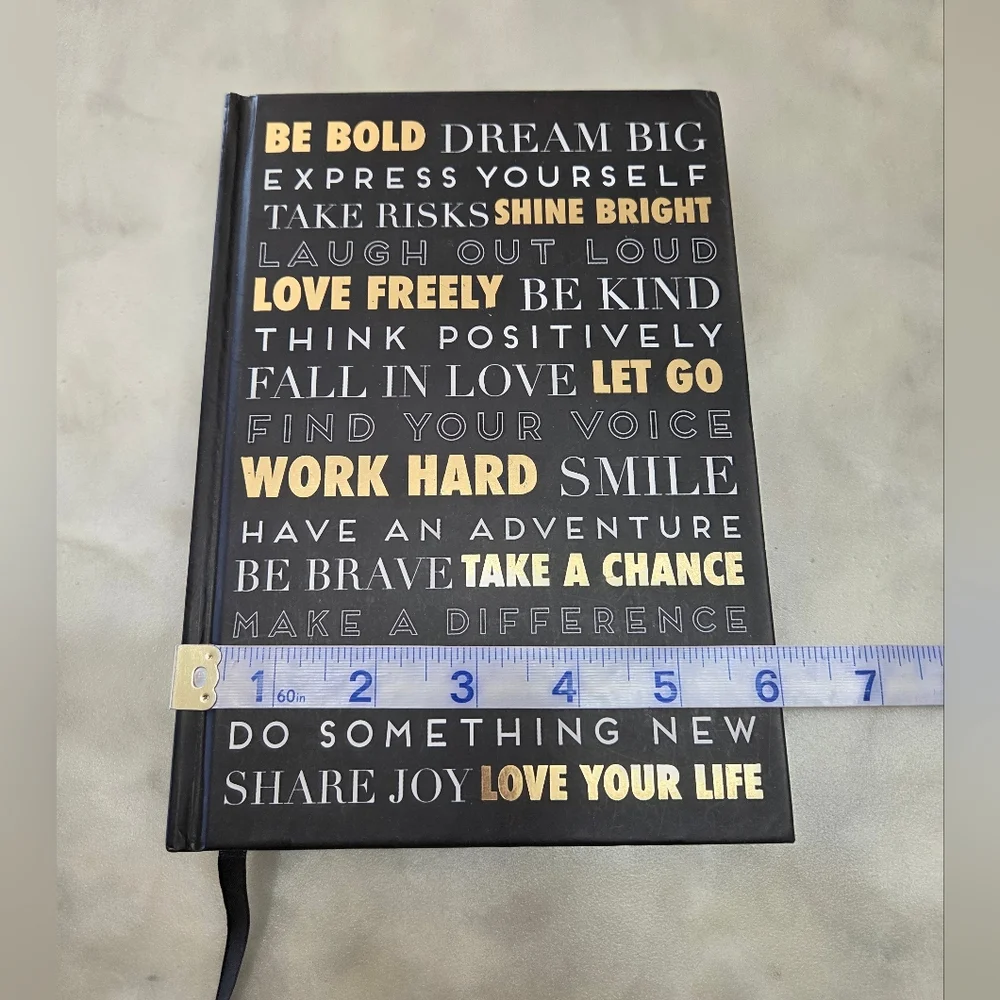 Black and Gold Motivational Journal With Blank Pages